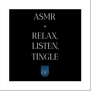 ASMR Relax, Listen, Tingle Wellness, Self Care and Mindfulness Posters and Art